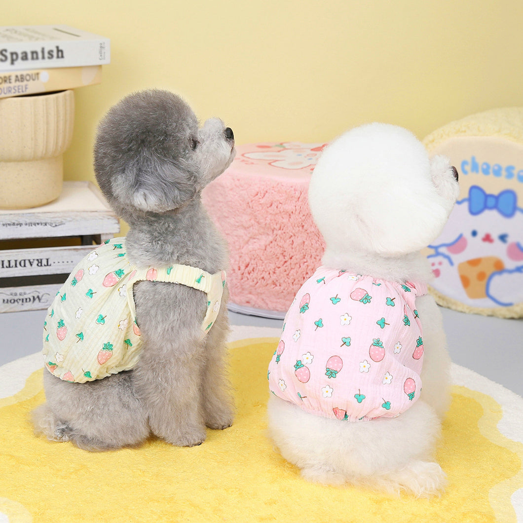 [BND-S40] Strawberry banding tank top dog clothes