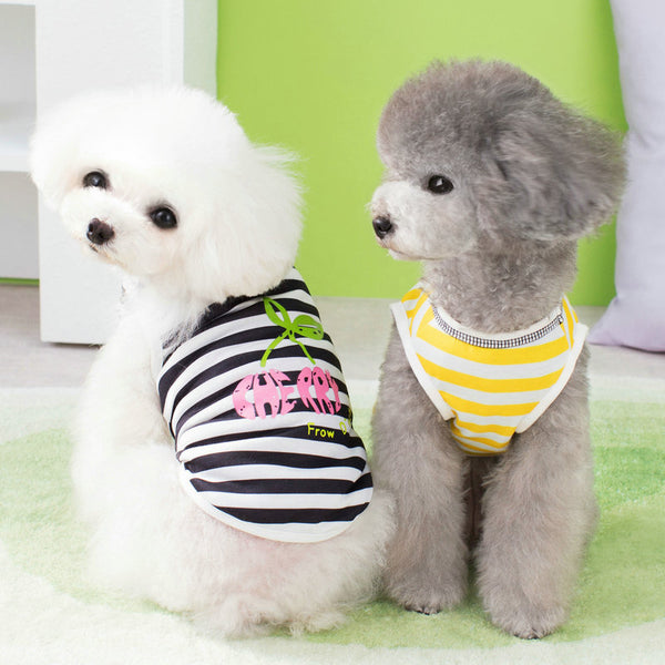 [BND-S39] Striped stitch cool tank top dog clothes