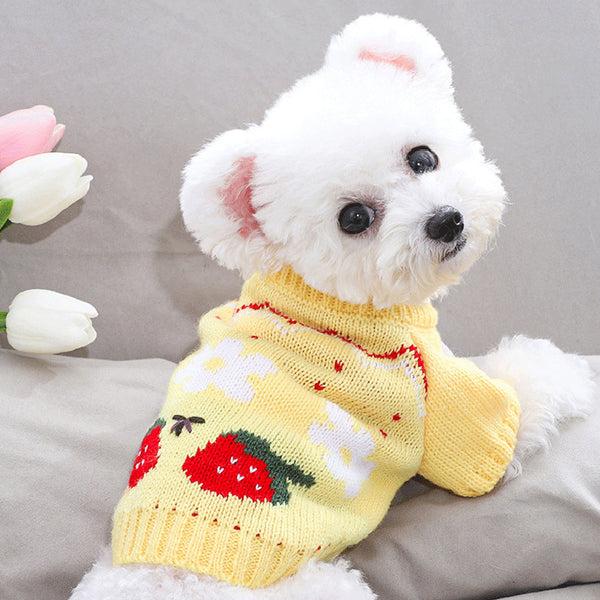 [BND-S42] Lemon ribbed sleeveless t-shirt dog clothes