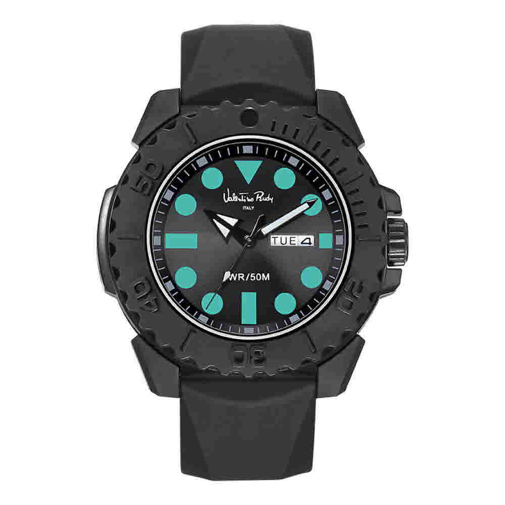 Valentino Rudy Men's Soft Silicone Watch VR6581A-BKBK