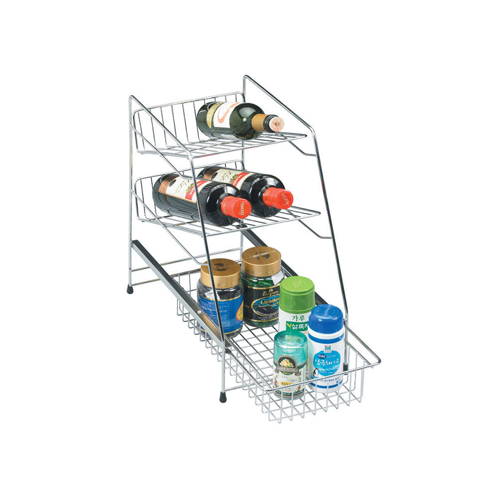 MJ Kitchen Friend Sink-in Wine Rack 3 Tier