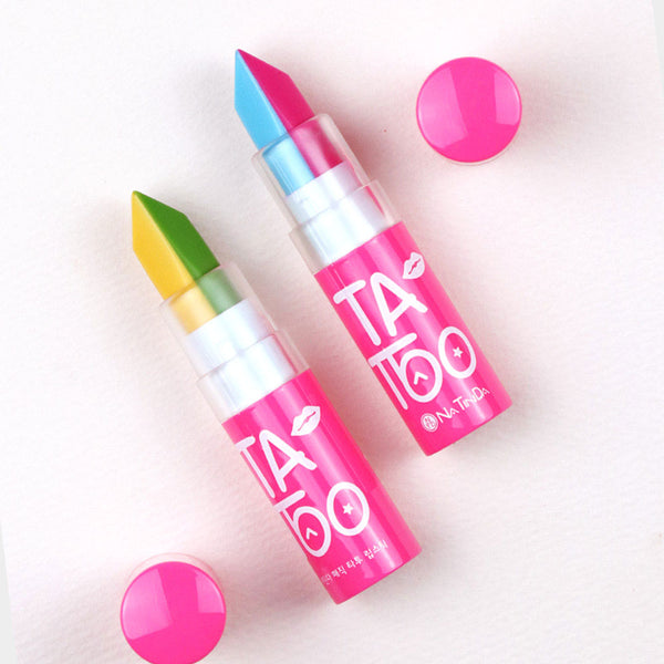 [Duty-free shop entry] Natinda Magic Tattoo Lipstick and lip Balm 3.5gx 2 packs that changes color depending on lip temperature