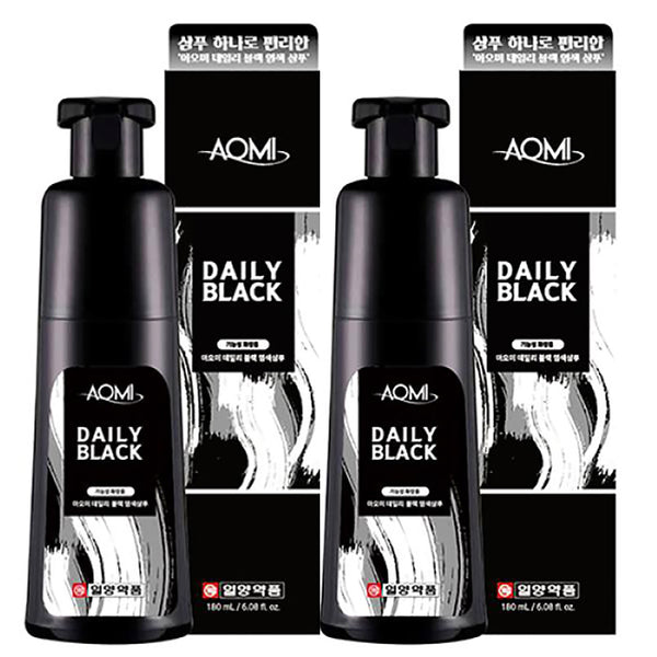 Ilyang Pharmaceutical Aomi Daily Black Dye Shampoo 180ml [1+1]